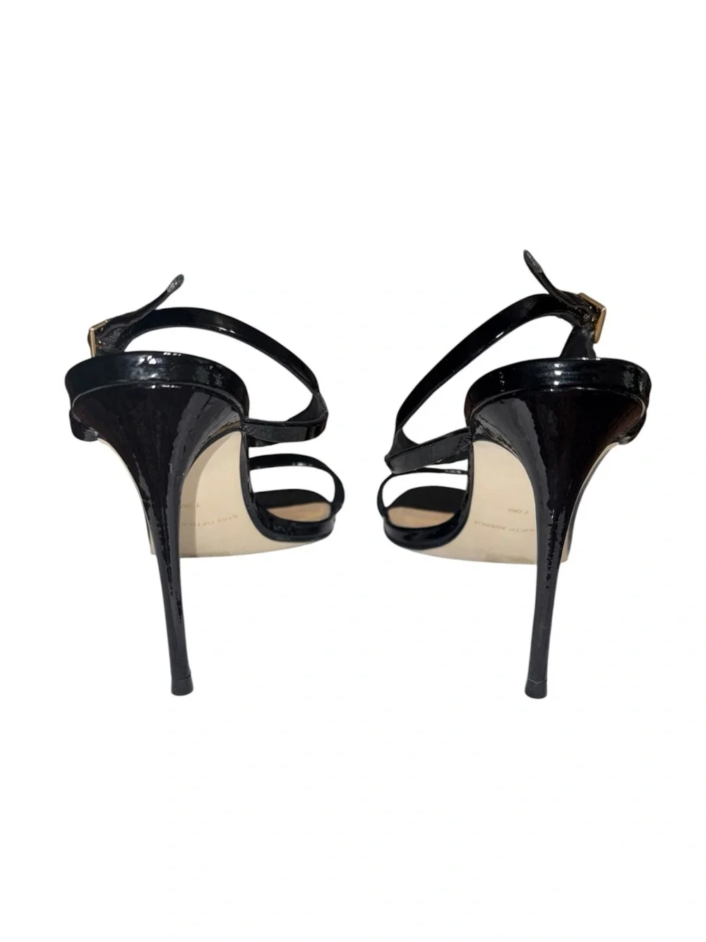Saks Fifth Avenue Black Patent Stiletto Heels Sleek Coquette Women’s Size 7M